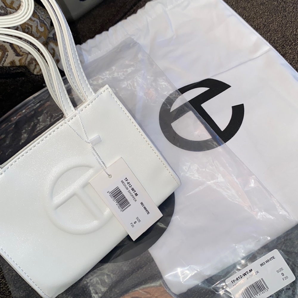 Telfar Small White Shopping Bag